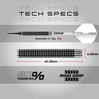 Red Dragon Pegasus Soft Tip: 20G - Tungsten Darts Set With White Stems, White Flights And Case