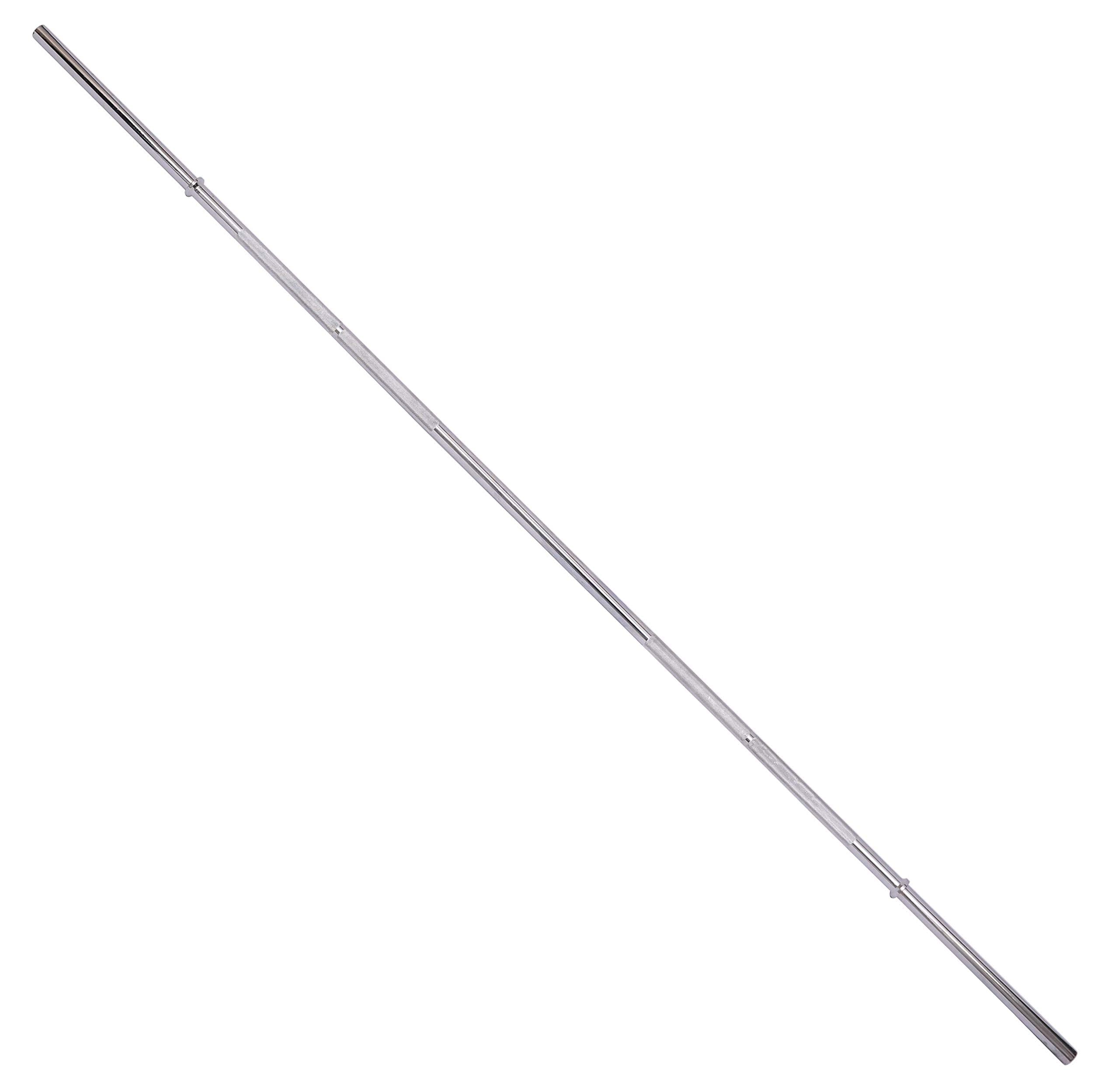 Signature Fitness Olympic Barbell Standard Weightlifting Barbell, Chrome, 1-inch, 7FT