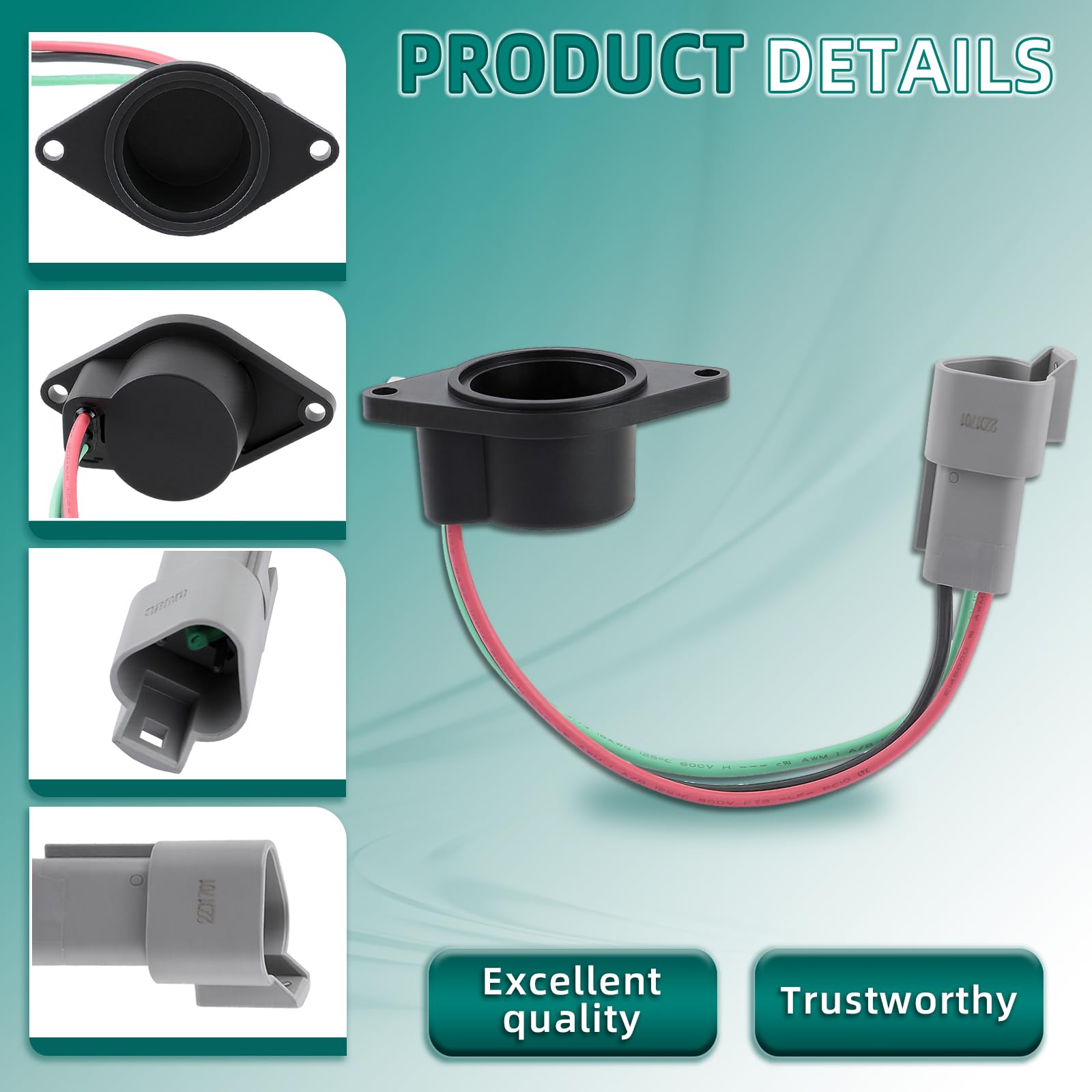 Autokay Club Car Golf Cart Speed Sensor For Adc Motor, Fits Club Car Iq Ds And Precedent 1027049-01 102265601