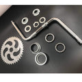 2Cup Wide Pedal Crank Kit One-Piece Crank for 2 Stroke 4 Stroke Motor Gas Motorized Bike