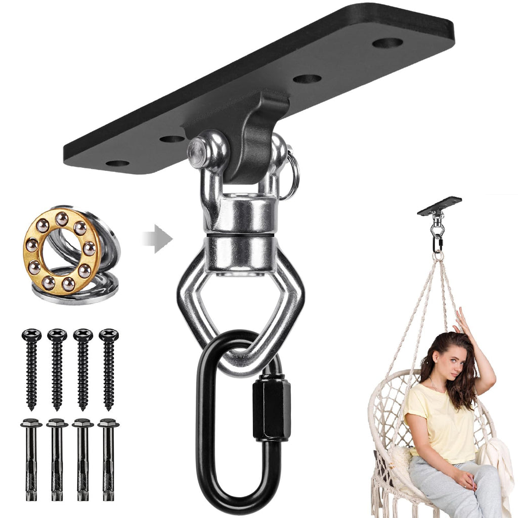 Benelabel Ceiling Mount Swing Hanger With Bearing 900 Lb Capacity Heavy Bag Hanger Stainless Steel Hanging Chair Mount 360 Swing