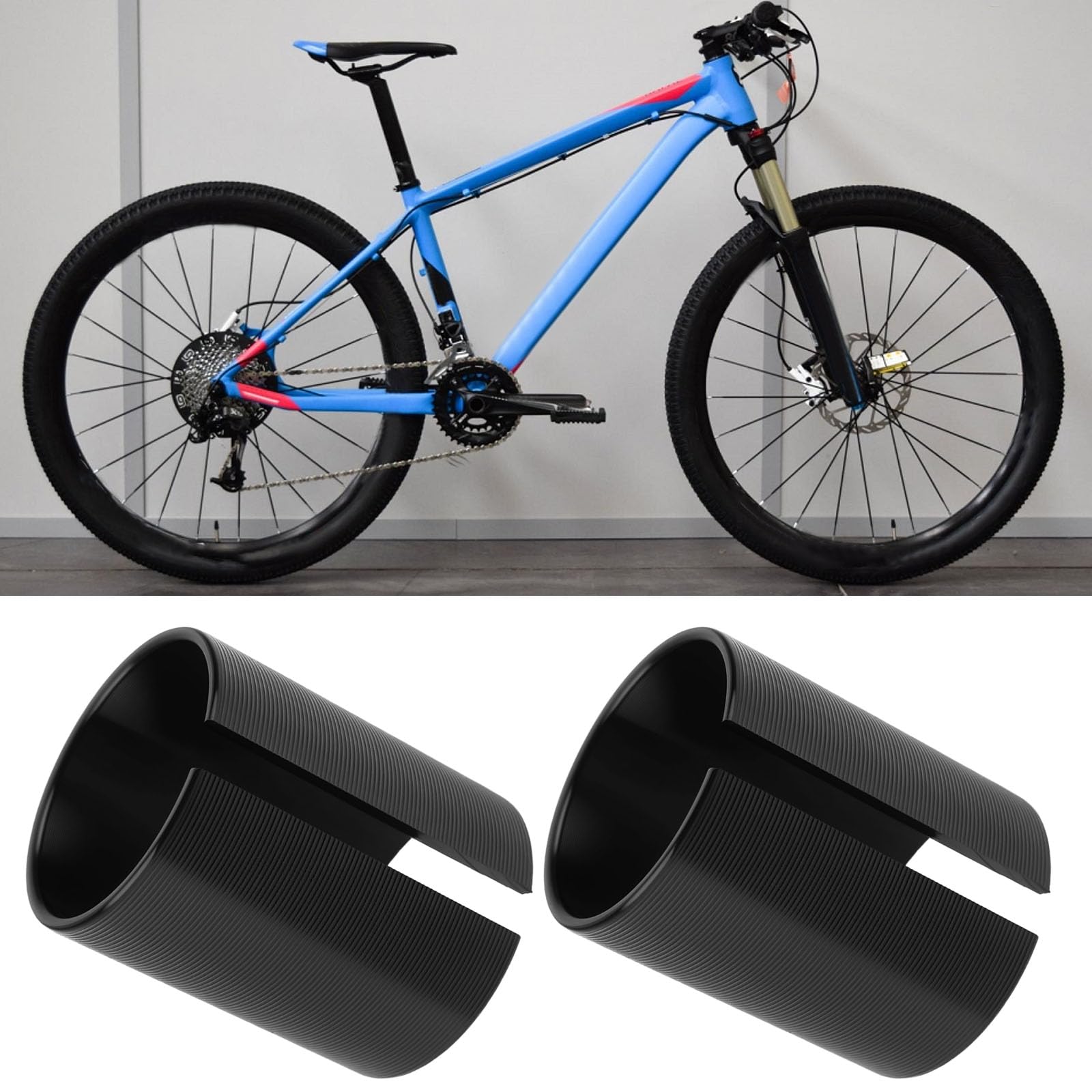 Be In Your Mind 2 Pcs Aluminum Alloy Threadless Stem Shim Adapter 1-1/8 To 1 28.6Mm To 25.4Mm Front Fork Steerer Tube Reducer Fo