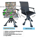Cross Mars Silent Swivel Stable Portable Ground Folding Outdoor Camping Fishing Hunting Blind Chair Seat With Cover, 4 Legs Adju