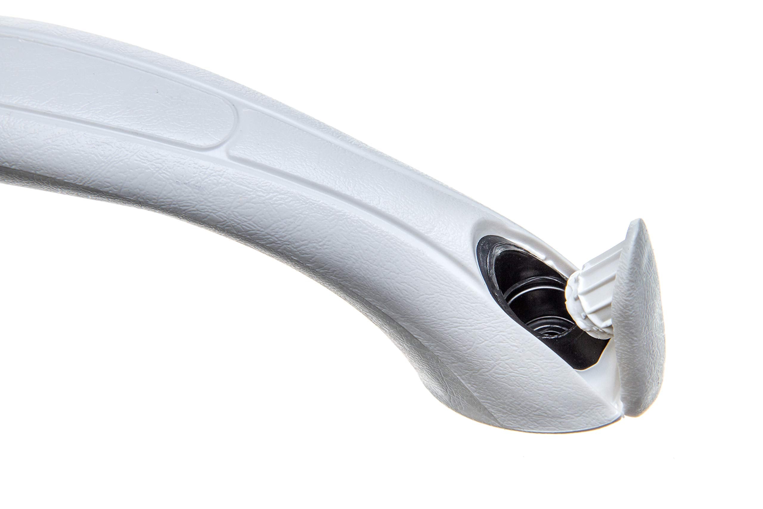 Attwood 2050-5 Ergonomic One-Piece Vinyl Grab Handle, White Finish