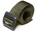 Cqr Tactical Belt, Military Style Heavy Duty Belt, Webbing Edc Quick-Release Buckle, Plastic Flip Tab Green, Xx-Large