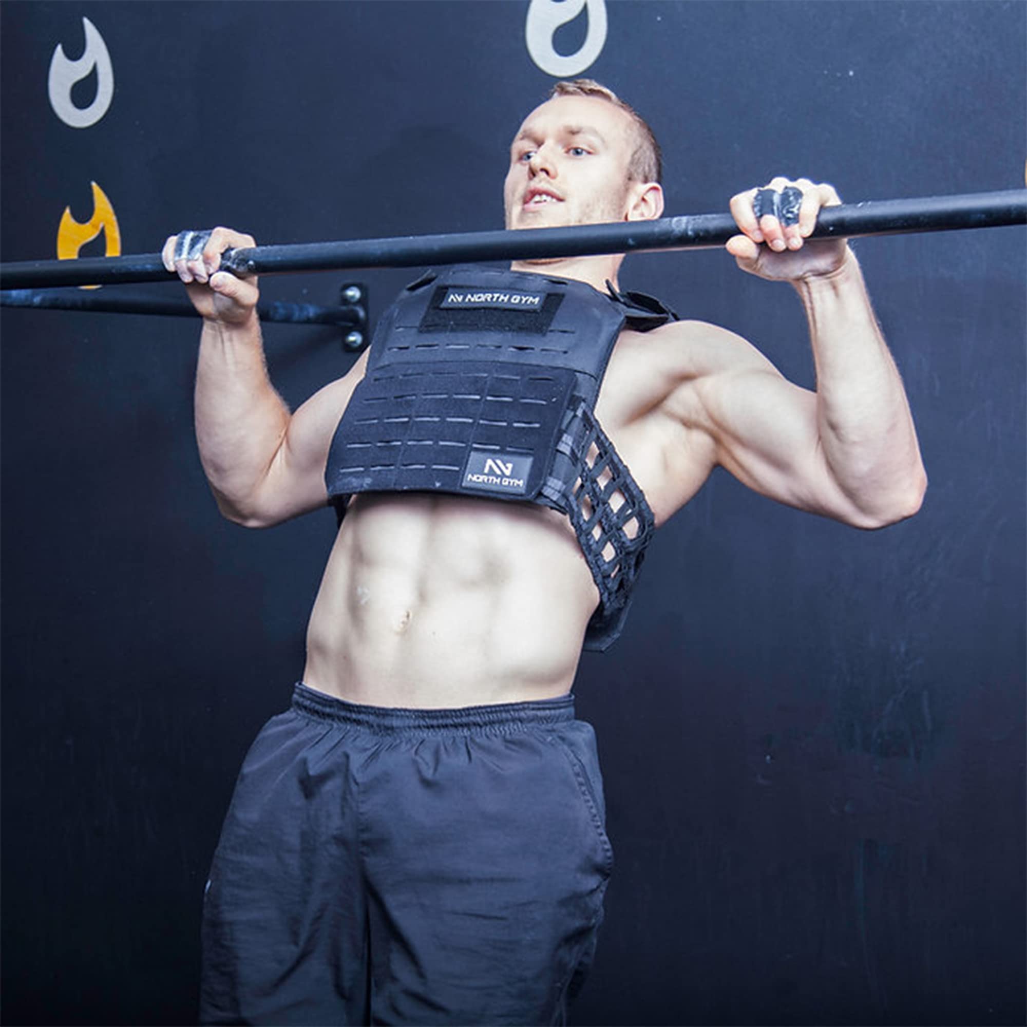 Northgym Adjustable Fitted 20Lbs Weighted Vest For Men And Women/Perfect For Endurance & Strength Training And Wods In Black Cam