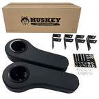 Huskey Parts Company Set Of (2) Rear Seat Arm-Rest Black Cushion With Cup Holder (Universal Fit)