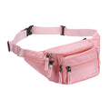 ProCase Fanny Pack Waist Packs for Men Women, Waist Bag Hip Pack for Travel Hiking Running Outdoor Sports -Pink, Medium