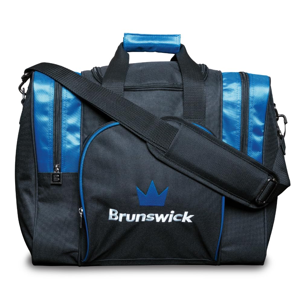 Brunswick Attack Single Tote Bowling Bag (Blue)