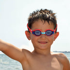 RUIGAO Kids Swim Goggles Age 2-6, Toddler Goggles No Hair Pull,UV Protection/Anti Fog/Padded HeadBand (1PK Extra - Spider)