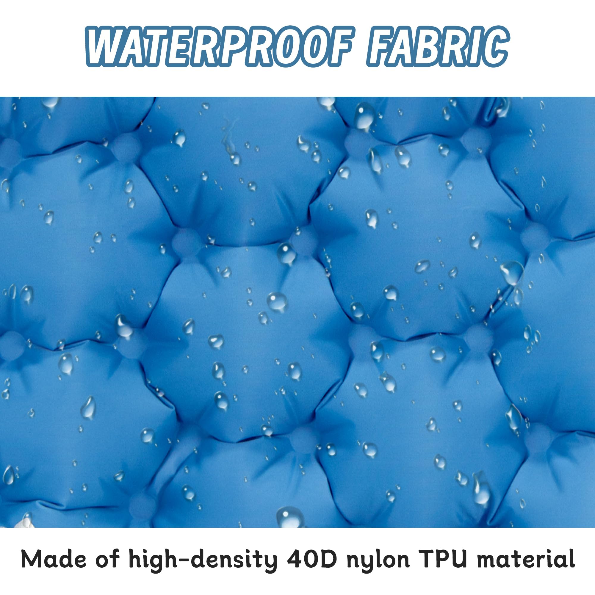 Yeekoro Inflatable Seat Cushion, Lightweight Camping Air Sitting Pad With Repair Cloths, Waterproof Stadium Seat Pad, Portable S