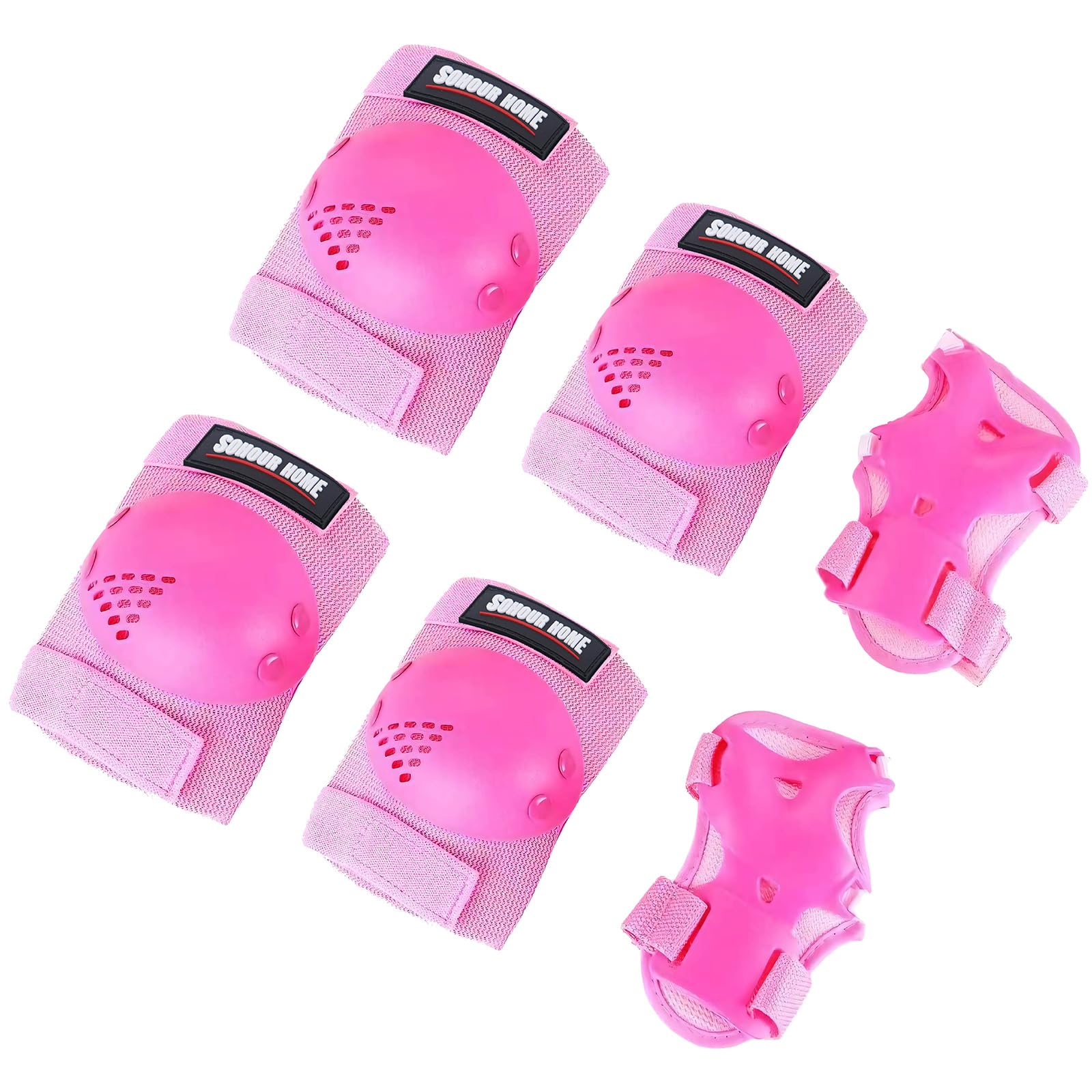 SOHOUR HOME Kids/Youth Knee Pads Elbow Pads Wrist Guards 3 in1Protective Set, for 3-15 Years Child Roller Skates, Cycling, Inlin