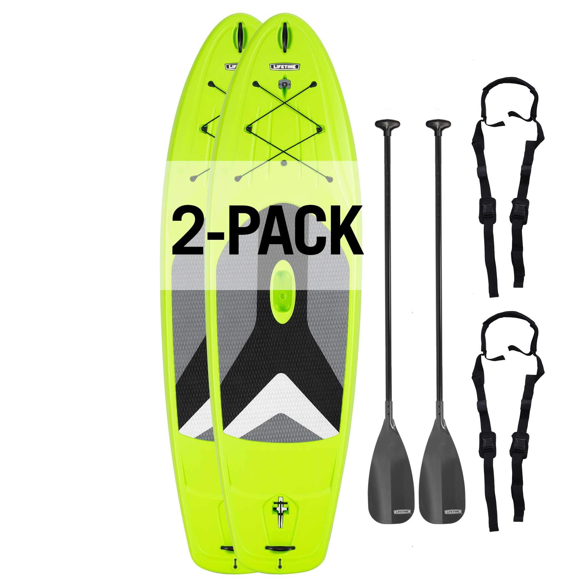 Lifetime 90891 Horizon 100 Stand-Up Paddleboard, 2 Pack, Paddles Included, Lime Green, 10