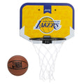 Franklin Sports Nba Los Angeles Lakers Mini Over The Door Basketball Hoop - Kids Indoor Mini Hoop With Ball - Nba Fan Shop Toy F