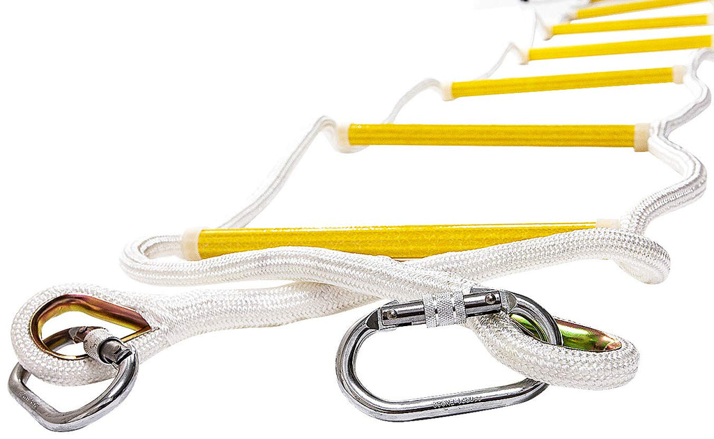 Isop Rope Ladder (15 Ft) | Indoor/Outdoor Ladders For Homes, Treehouse, Playground & Climbing| Durable With 11Kn Mounting Clips|