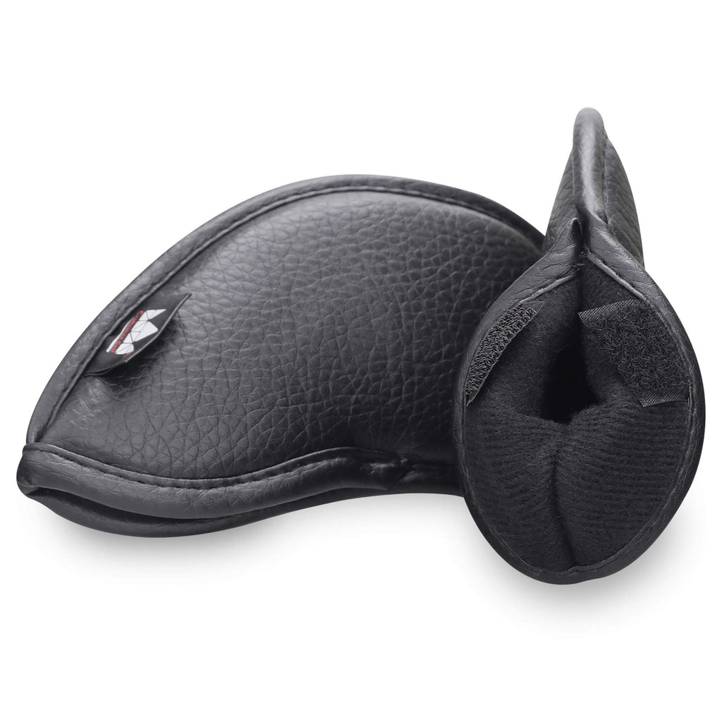 Craftsman Golf 8Pcs 48    50    52    54    56    58    60    62    Leather Black Golf Club Wedge Covers Protective Headcover (1