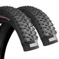 Fincci Pair 26X4.0 Fat Bike Tires 100-559 Foldable Fat Tires For Road Mountain Mtb Mud Dirt Offroad Bike Bicycle - Pack Of 2