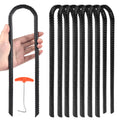 Trampoline Ground Wind Stakes Anchors High Wind Heavy Duty, 8 Pack 12 Inch U-Shaped Rebar Tent Stakes For Camping Tents, Soccer
