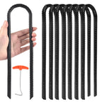 Trampoline Ground Wind Stakes Anchors High Wind Heavy Duty, 8 Pack 12 Inch U-Shaped Rebar Tent Stakes For Camping Tents, Soccer