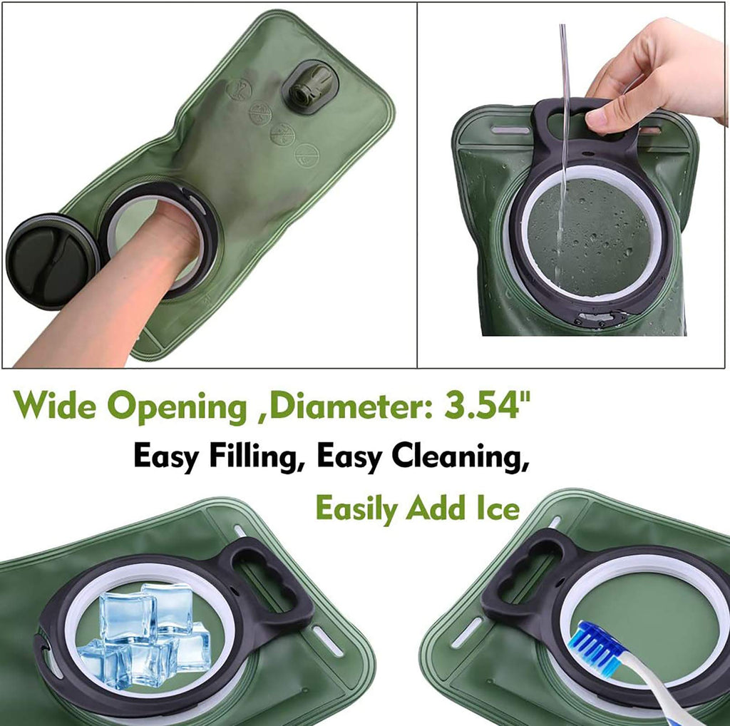 Hydration Bladder, 2L Water Bladder For Hiking Backpack Leak Proof Water Reservoir Storage Bag, 2 Liter Bpa-Free Water Pouch Hyd