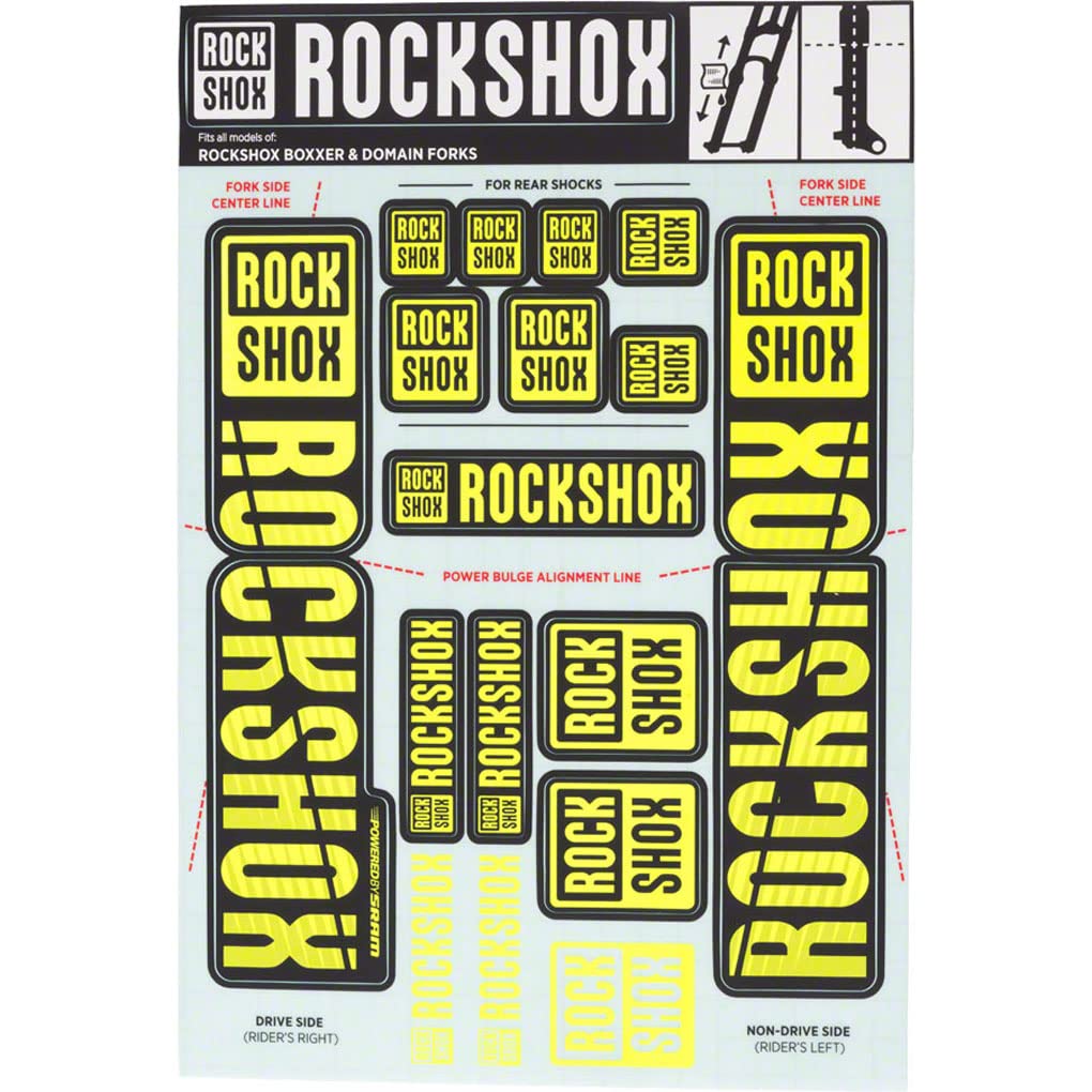 Rockshox Fork Decal Kit - 35Mm Dual Crown, Yellow