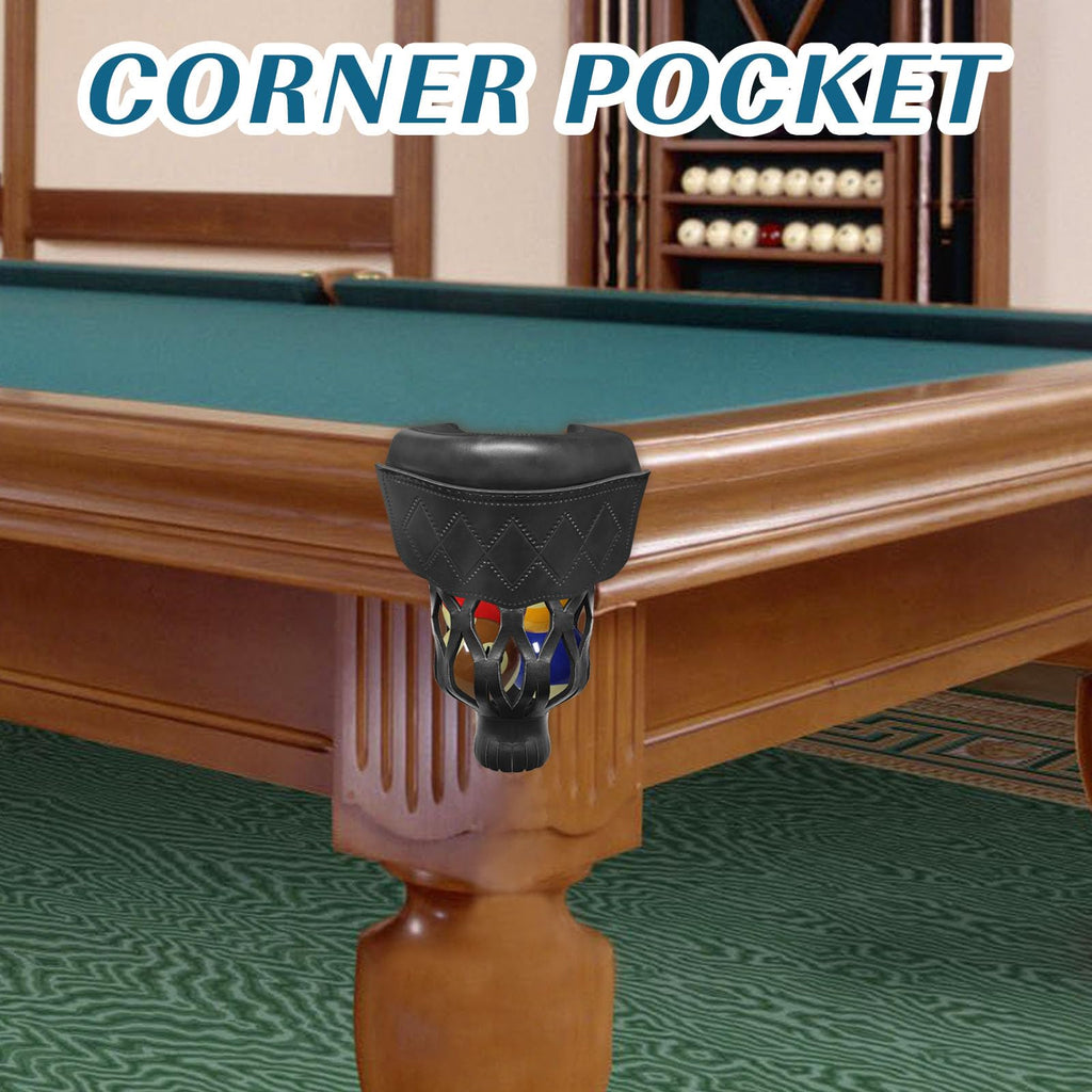 Moyansuper Billiard Pool Table Pockets Heavy Duty Pu Leather Billiard Pockets Set Of 6,Including 4 Corner Pockets And 2 Side Poc