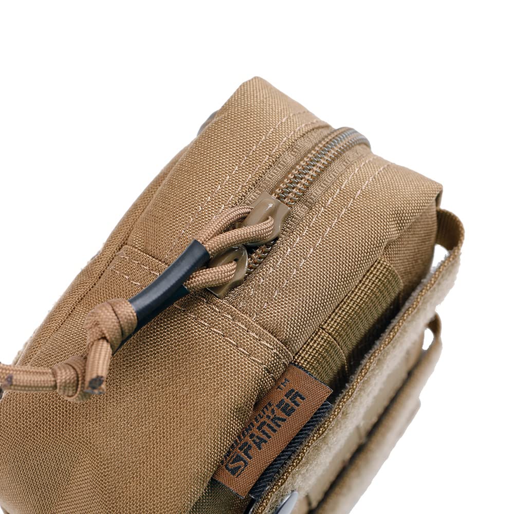 Excellent Elite Spanker Tactical Molle Admin Pouch For Tactical Vest Chest Waist Pack Utility Tool Pouch Tactical Edc Bag(Coyote