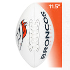 Franklin Sports Nfl Denver Broncos Autograph Football - Official Size White Panel Souvenir Football For Autographs + Signatures
