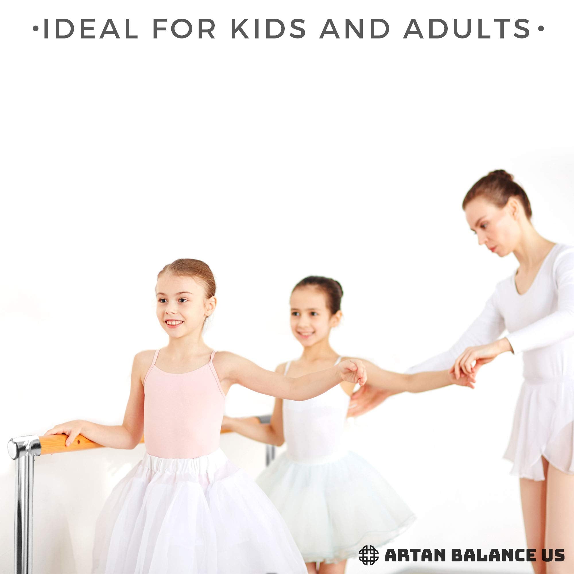 Ballet Barre Portable For Home Or Studio, Freestanding Adjustable Bar For Stretch, Balance, Pilates, Dance Or Active Workouts, S
