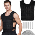 Nasmodo Weighted Vest 10 kg Adjustable for men running with 50 steel Plates women body weighted training vest jacket gym workout