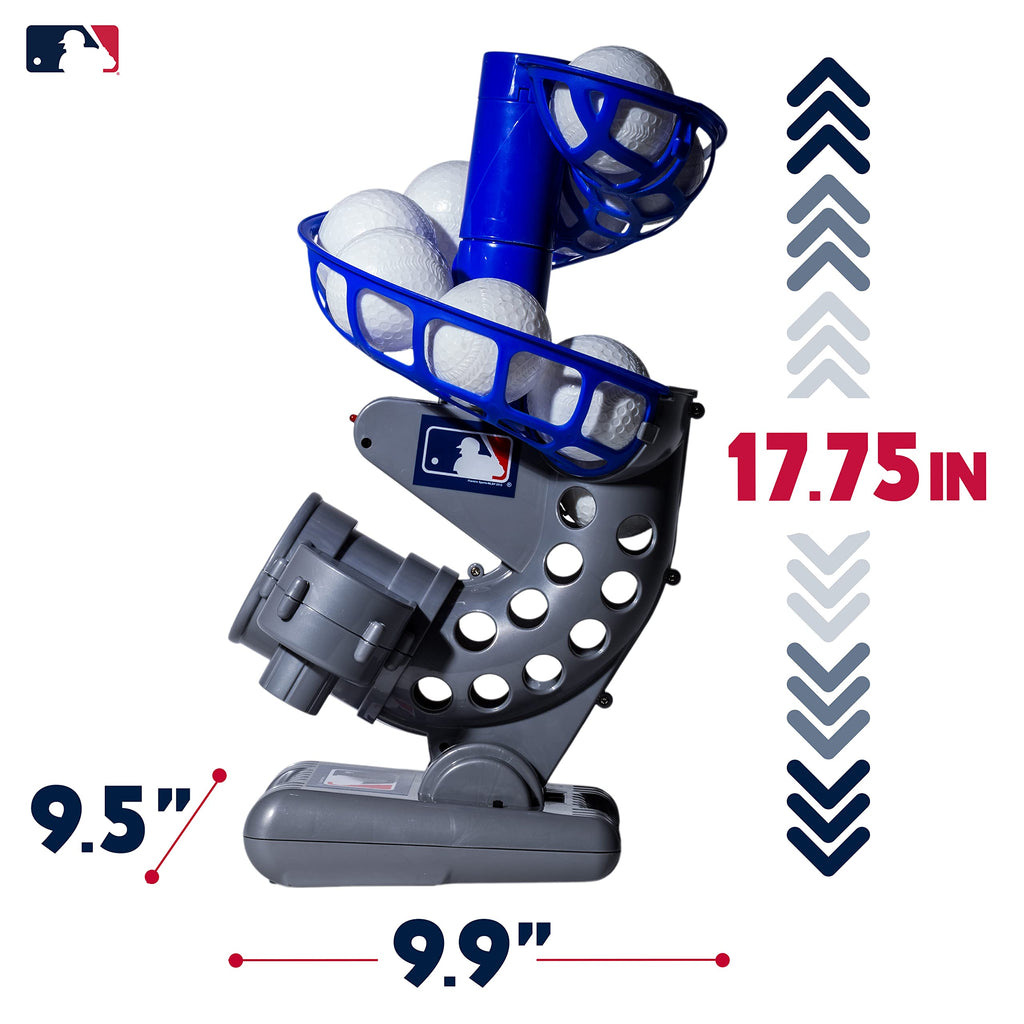 Franklin Sports Mlb Kids Electronic Baseball Pitching Machine - Automatic Youth Pitching Machine With (6) Plastic Baseballs Incl