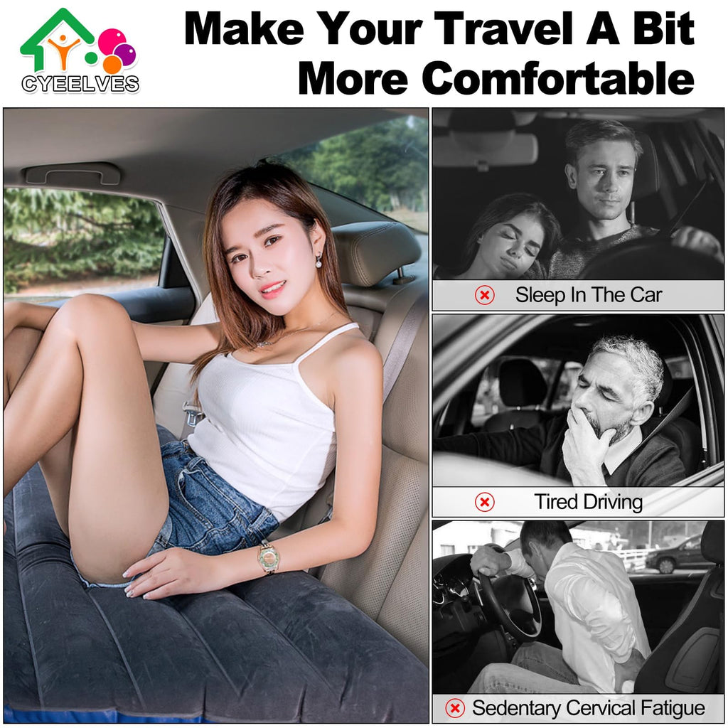 Car Inflatable Bed Mattress, Car Mattress Back Seat Rv Bed Mattresses, Inflatable Car Travel Bed Mattress For Automotive Suv, Tr