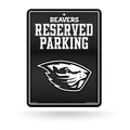Rico Industries NCAA Oregon State Beavers Metal Parking Sign 8.5 x 11 Carbon Fiber Metal Parking Sign - Great for Man Cave, Bed 