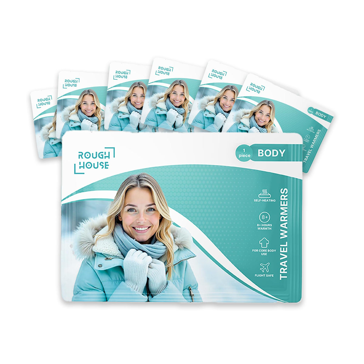 Roughhouse Body Warmers Pack Of 7 | 8+ Hour AirActivated Heat Packs | PocketSized Warmth For Trekkers, Camping & Winter Travel