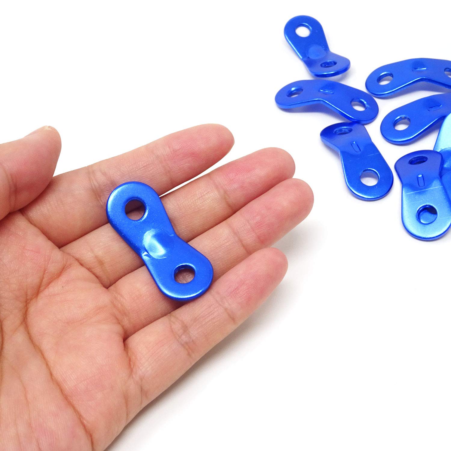 Honbay 12Pcs Aluminum Alloy Tent Rope Tensioner Dual Holes Wind Rope Tent Buckle Guyline Cord Adjuster Camping Tightening Clasp