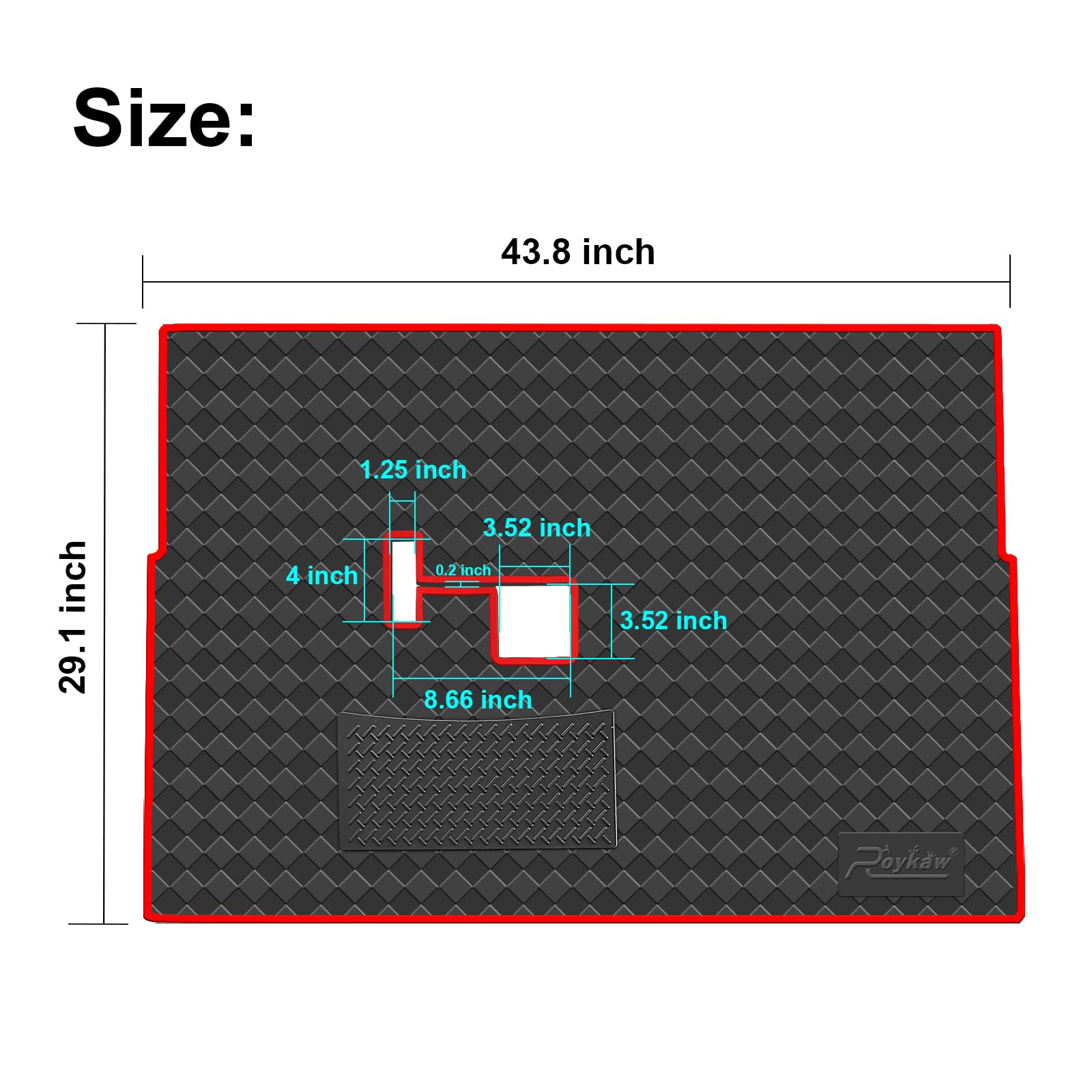 Roykaw Golf Cart Mat Full Coverage Floor Liner For Club Car Ds (1982-2013) & Villager (1982-2018), 8Mm Thick Heavy-Duty Mat, Non