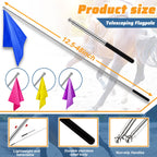 Equestrian Training Flag 4 Pieces Equestrian Training Equipment Equestrian Nylon Flag Without Flagpole(Yellow, Pink, Purple, Dar