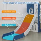 LulliSpace 6 in 1 Toddler Slide for Toddler&Kids,Kids Climber Slider for Indoor Outdoor Playground with Storage,Telescope,Basket