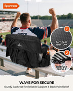 Sportneer Stadium Seats For Bleachers, Bleacher Chairs With Back And Cushion Bleacher Seats With Back Support Padded Stadium Cha