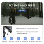Fat Bike 26 X 4.0 Presta Valve 4 Pack
