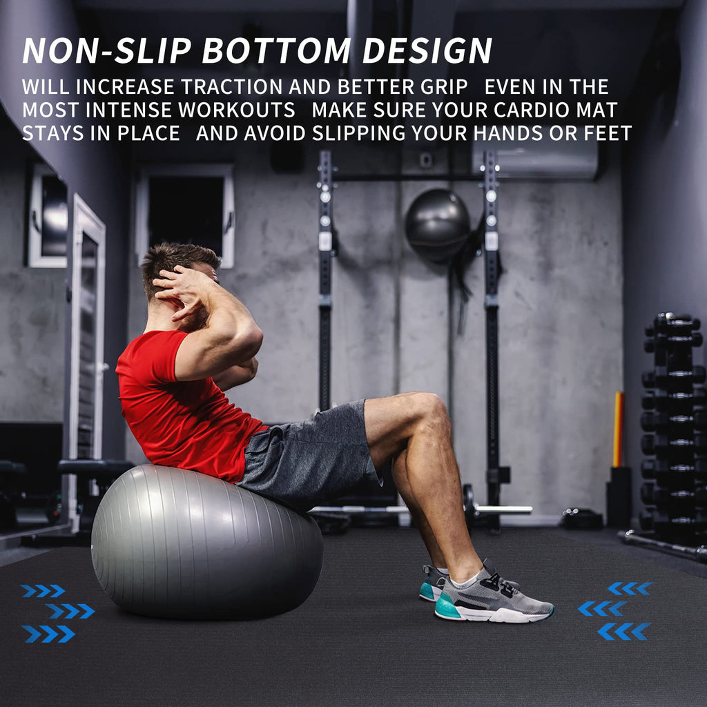 Extra Large Exercise Mat 9 X 6 X 7Mm, High-Density Workout Mats For Home Gym Flooring, Non-Slip, Extra Thick Durable Cardio Mat,