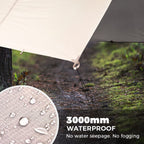 Bearhard 10 X 10 Ft/10 X 12 Ft Waterproof Rainfly Tarp For Hammock Or Tent, Lightweight Multifunctional Camping Shelter For Back