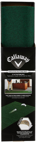 Callaway Golf Executive Indoor Putting Green Golf Mat & Golf Putting Training Aid, 2 X 8 Ft