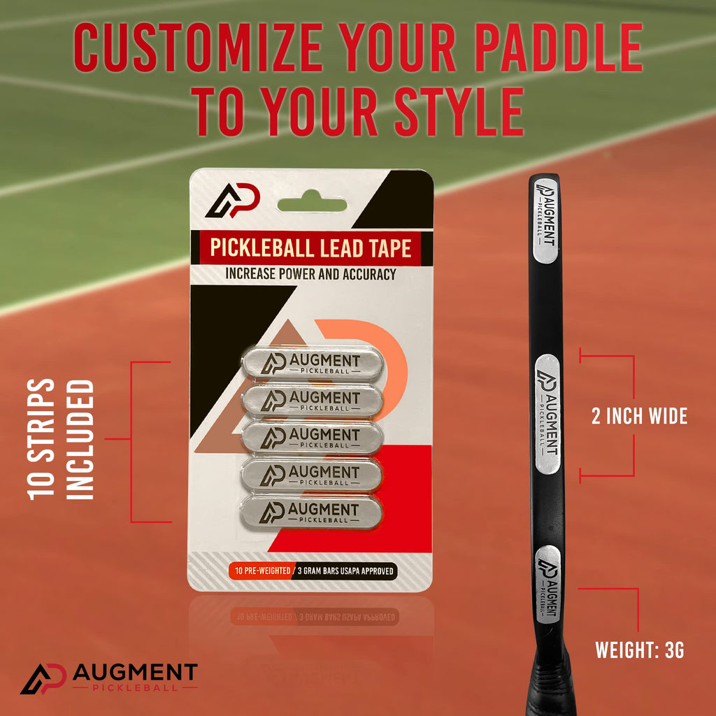 Pickleball Lead Tape - Preweighted 3G Bars To Increase Power And Swing Speed - Perfect Pickleball Accessory For Practice And Pla