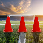 Versatyle Set Of 12 Flexible Heavy Duty Safety Cones 2In / 6In / 9In / 12In / 18In / 28In For Traffic Cones, Agility Soccer Trai