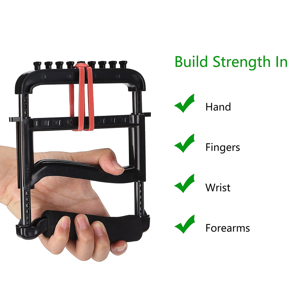 Ypcbynbs Hand Exerciser,Finger Exerciser And Hand Strengthener For Hands,Finger,Wrist,Forearms And Thumbs Therapy,Black