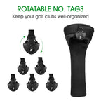 Golf Club Head Covers For Fairway Woods Driver Hybrids 3 Pieces Long Neck Mesh Sports Fan Golf Club Headcovers Set With Intercha