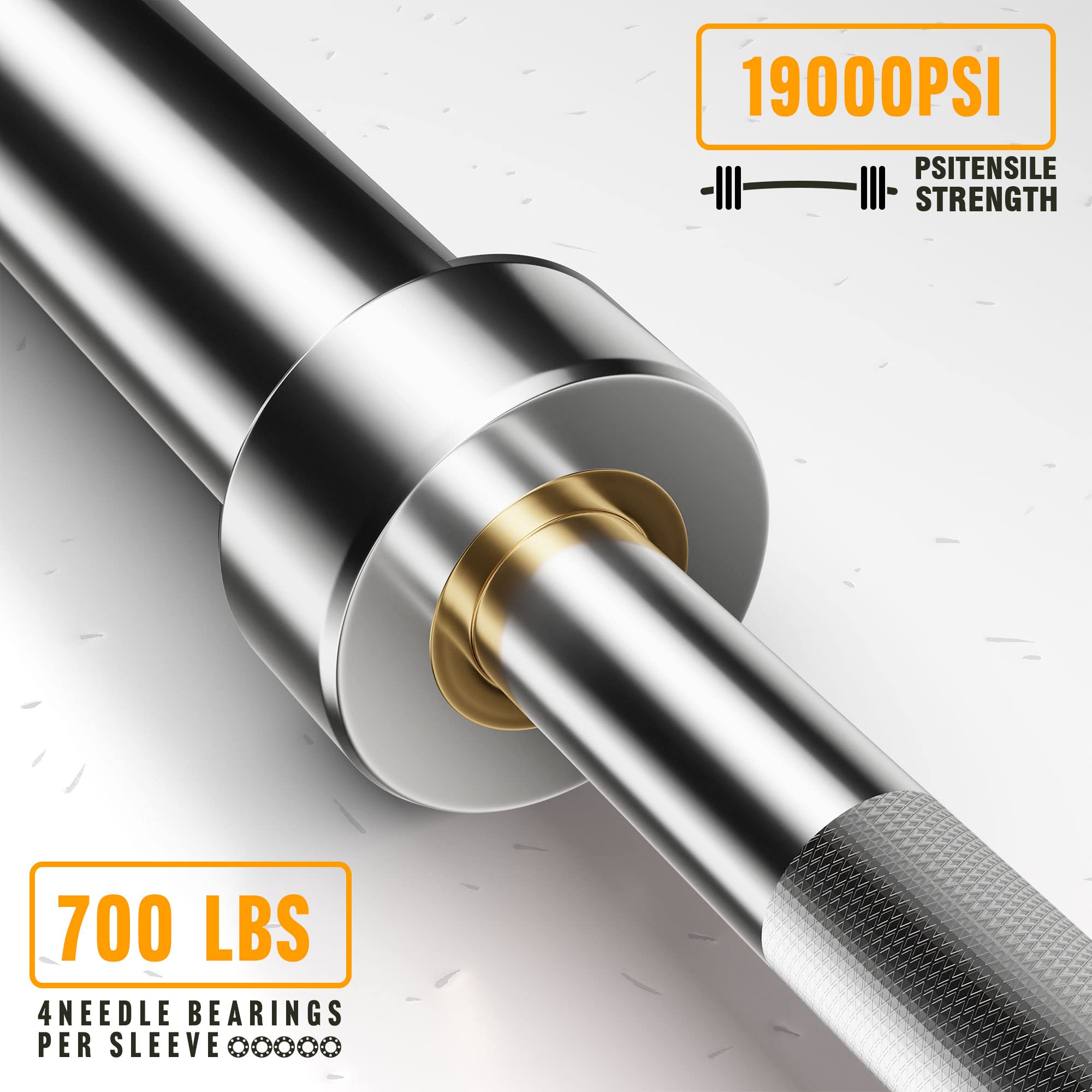 Olympic Barbell Ez Bar Curl Bar 4Ft/5Ft/7Ft For 2 Inch Weight Plates, Perfect For Home Fitness (300Lb/330Lb/400Lb/700Lb/1000Lb/1
