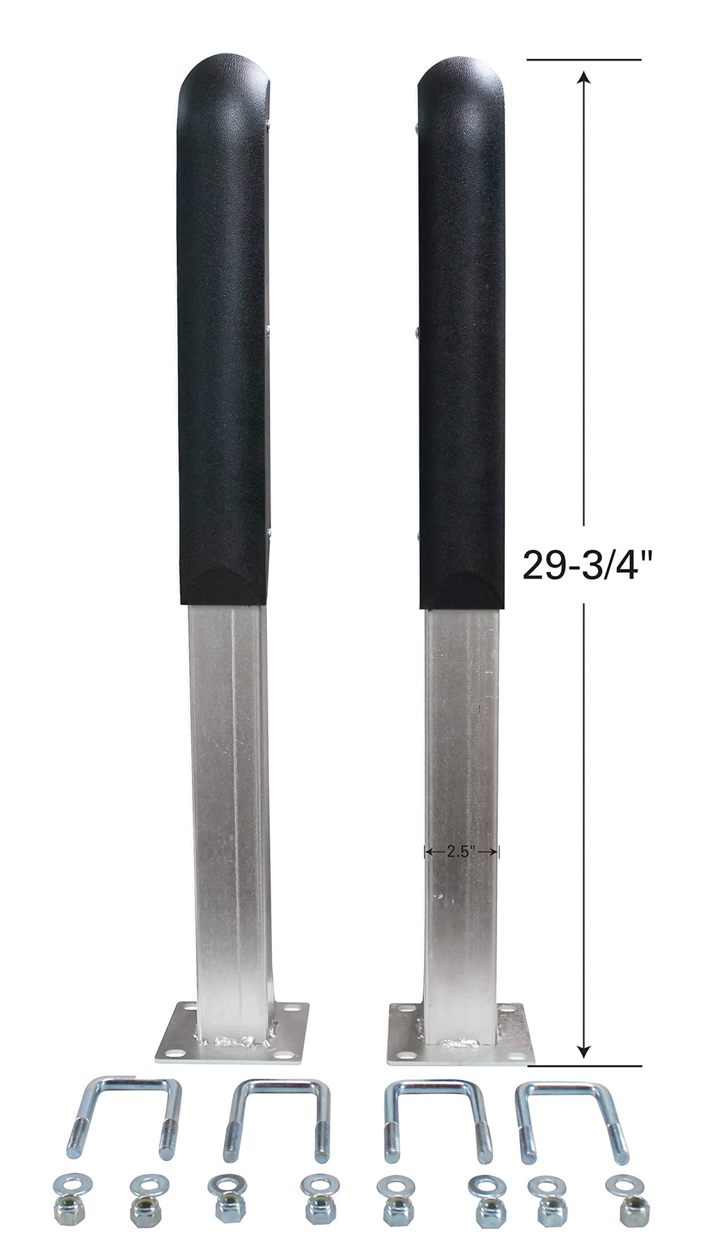 Extreme Max 3005.3787 Heavy-Duty 30 Pontoon Trailer Guide-Ons with Non-Marking Coating for 3 Trailer Frames - Includes 2 Guide-O
