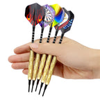 Roobeeo Soft Tip Darts 12 Pcs 18G Plastic Tip Darts Set With Brass Steel Barrels&Aluminum Shafts,200 Extra Dart Tips 42 Dart Fli